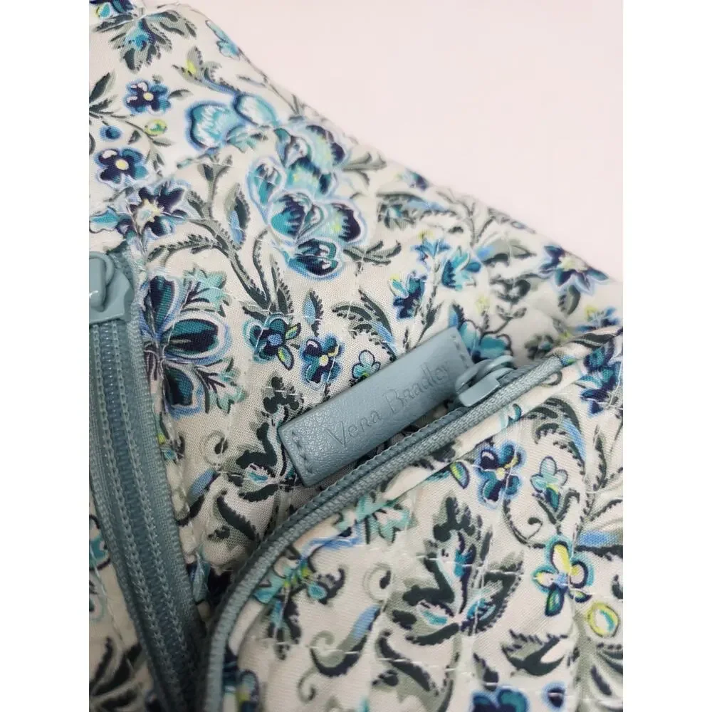 VERA BRADLEY Iconic Sling Backpack Bag CLOUD VINE Aqua Blue Floral Crossbody